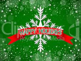 Happy Holidays Card - Green