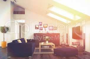 loft - living room - vintage look
