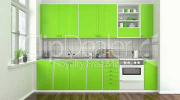 modern kitchen - green