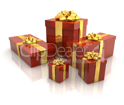 3D - Christmas Gift Boxes