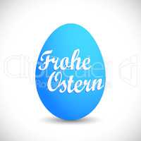 happy easter egg - frohe ostern - blue