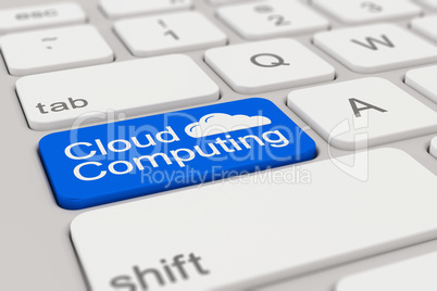 keyboard - cloud computing - blue
