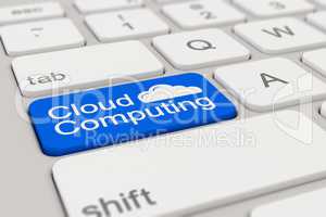 keyboard - cloud computing - blue