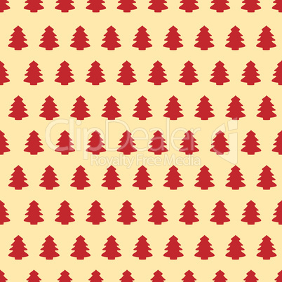 Seamless Pattern Of Christmas Tree