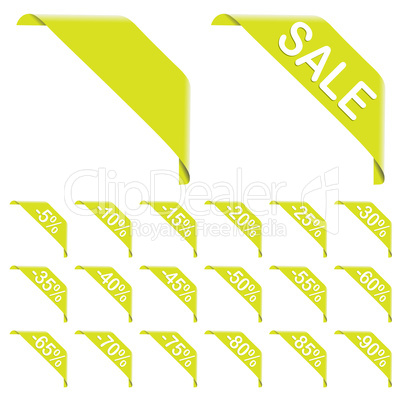 Green Ribbon Discount Labels