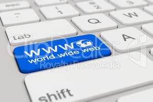 keyboard - www - world wide web - blue