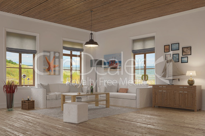 apartment - living room - baltic sea