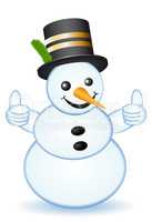 thumbs up snowman