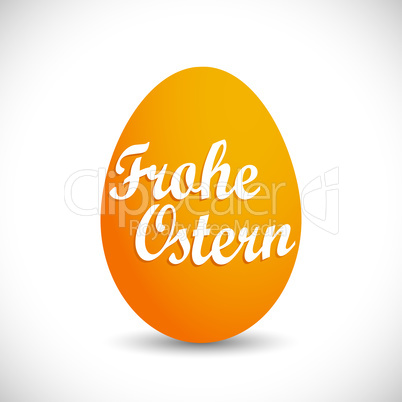 happy easter egg - frohe ostern - orange