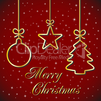 Christmas Card - Black-Red