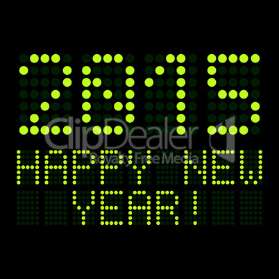 Display - 2015 Happy New Year - Green