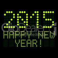 Display - 2015 Happy New Year - Green