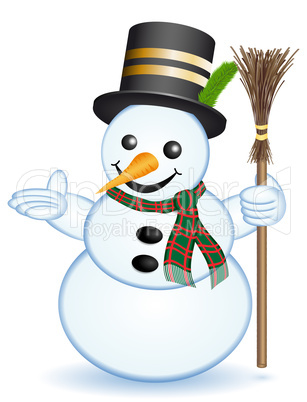 Snowman With Showing Hand