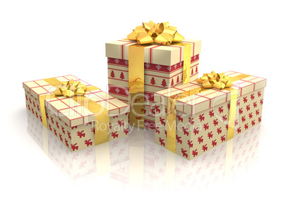 3D - Christmas Gift Boxes