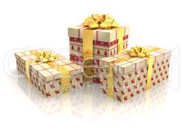 3D - Christmas Gift Boxes