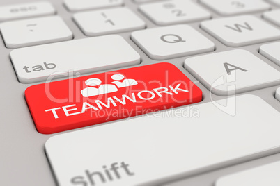 keyboard - teamwork - red