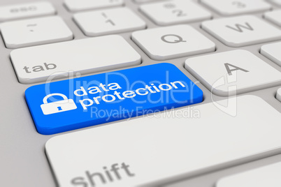 keyboard - data protection - blue