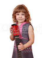 little girl posing with guitar