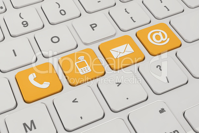 contact us - keyboard - orange