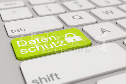 keyboard - datenschutz - green