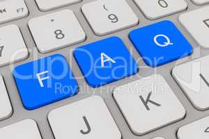 keyboard - faq - blue