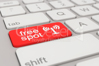 keyboard - free spot - red