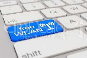 keyboard - free WLAN - blue