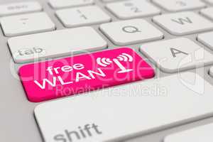 keyboard - free WLAN - magenta