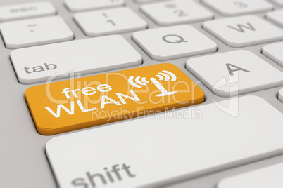keyboard - free WLAN - orange