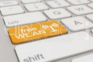keyboard - free WLAN - orange