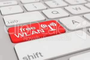 keyboard - free WLAN - red