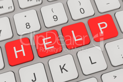 keyboard - help - red