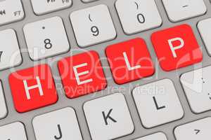 keyboard - help - red