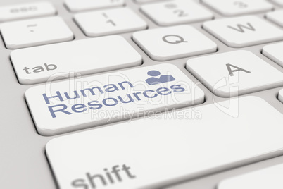 keyboard - human resources - white-blue