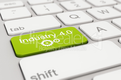 keyboard - industry - 4.0 - green