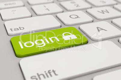 keyboard - login - green