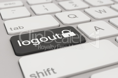 keyboard - logout - black