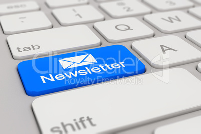 keyboard - newsletter - blue