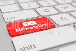 keyboard - newsletter - red