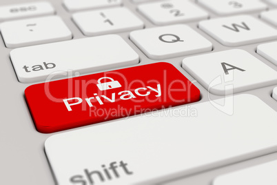 keyboard - privacy - red