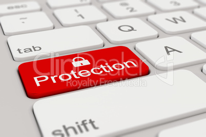 keyboard - protection - red