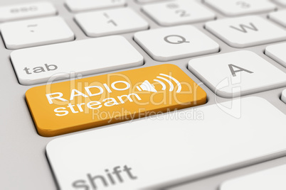 keyboard - radio stream - orange