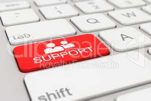 keyboard - support - red