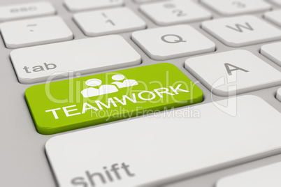 keyboard - teamwork - green