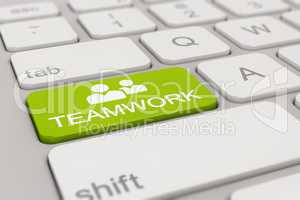 keyboard - teamwork - green