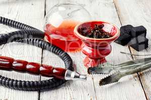 Hookah and wine