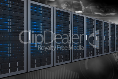 Composite image of server towers