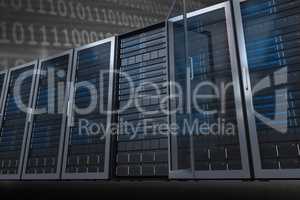 Composite image of server towers