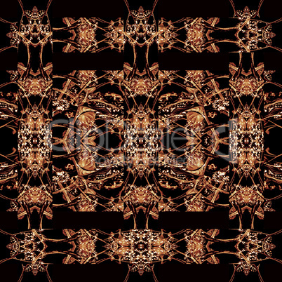 Dark Ornate Abstract Seamless Pattern
