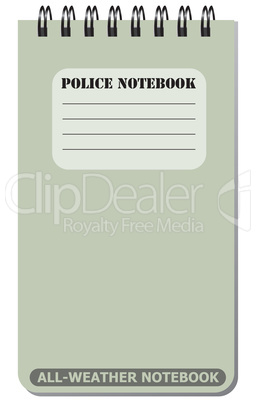 All-weather notebook used by police